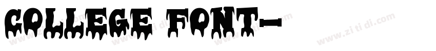 College Font字体转换